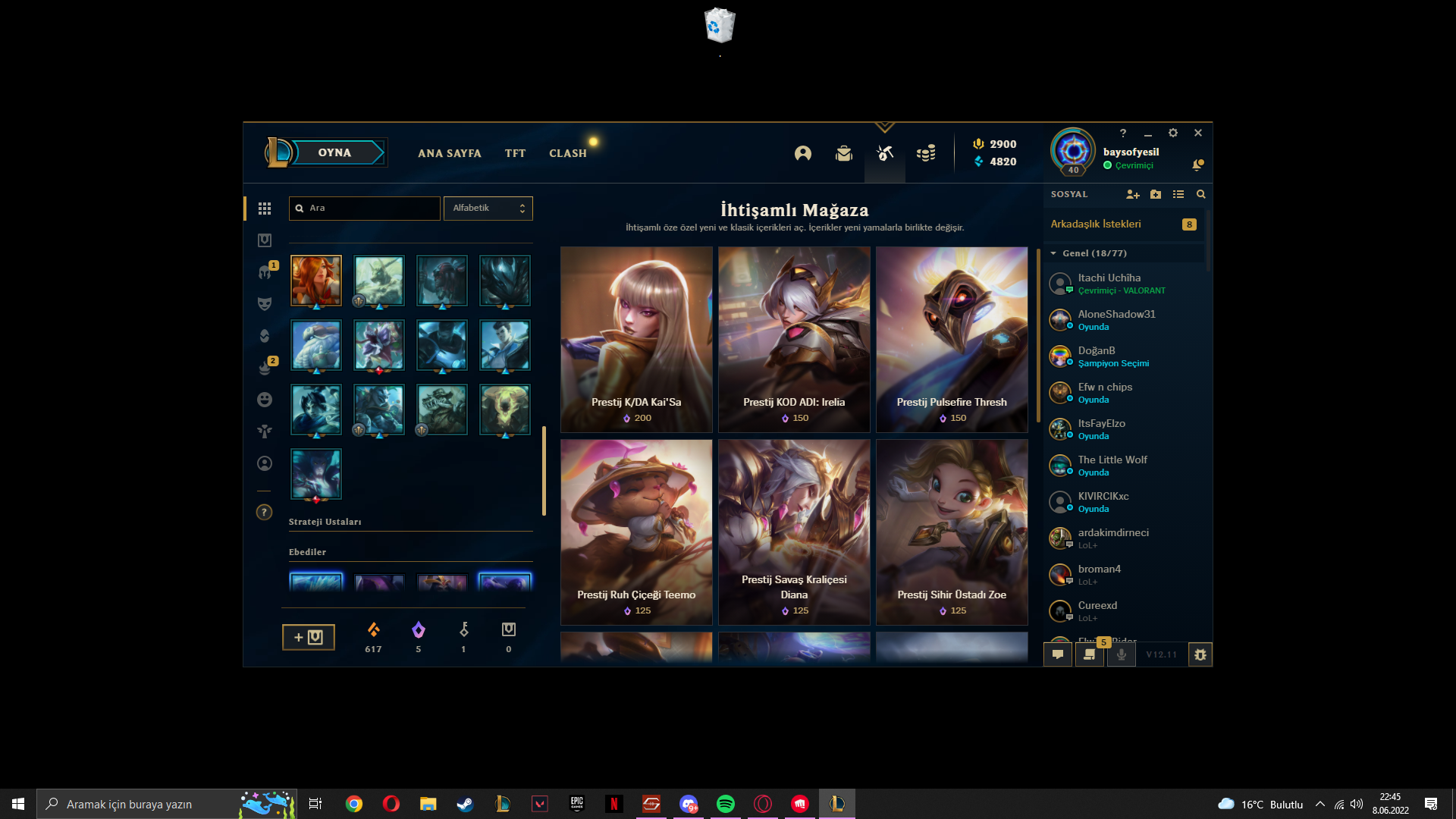 Valorant temiz hesap ve LOL hesabı 2900rpli 754413 İtemsatış