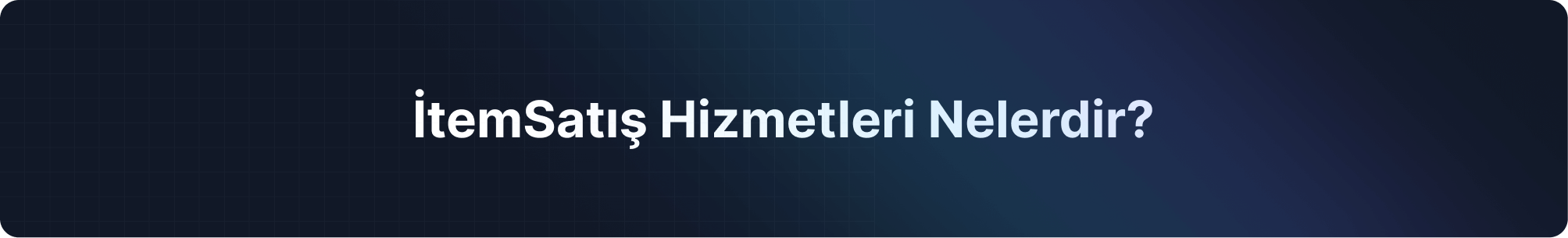 İtemSatış Hizmetler Banner