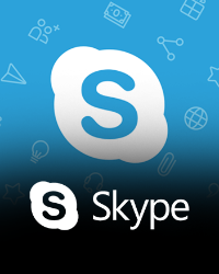 Skype or Whatsapp