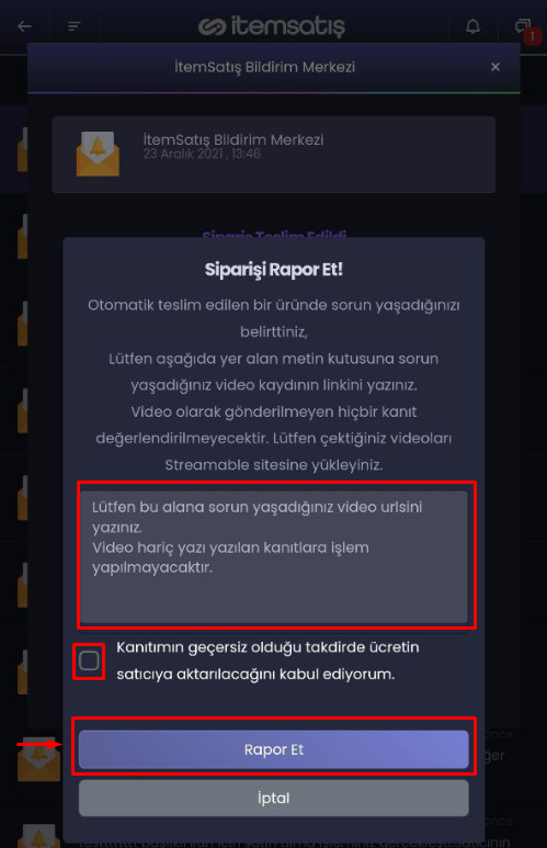 Teslimat Reddi Nasıl Yapılır?