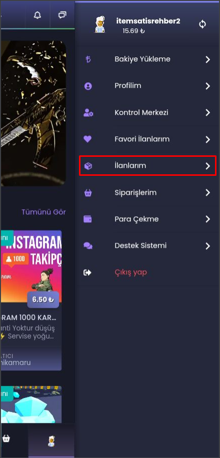 İlanımı Nasıl Yukarı Taşıyabilirim?