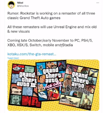 Grand Theft Auto Serisi Geri Dönüyor