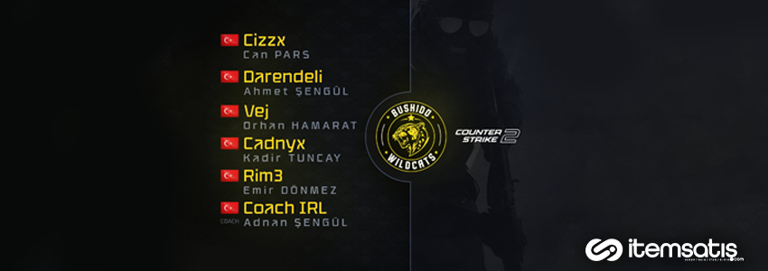 Bushido Wildcats, CS2 Arenasına Güçlü Kadrosuyla Giriş Yapıyor Bushido Wildcats, CS2 Arenasına Güçlü Kadrosuyla Giriş Yapıyor