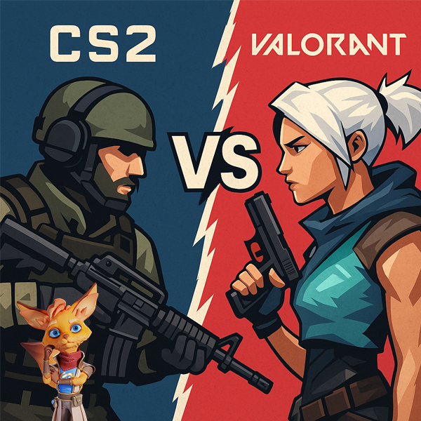CS2 ve Valorant Taktiksel FPS Karşılaştırması (2025): Uzun Ömür, Avantajlar, Dezavantajlar
