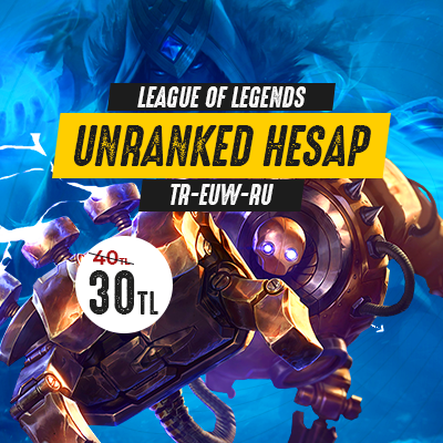 LoL Unranked Hesap Satışlarımız Tekrardan Aktif!