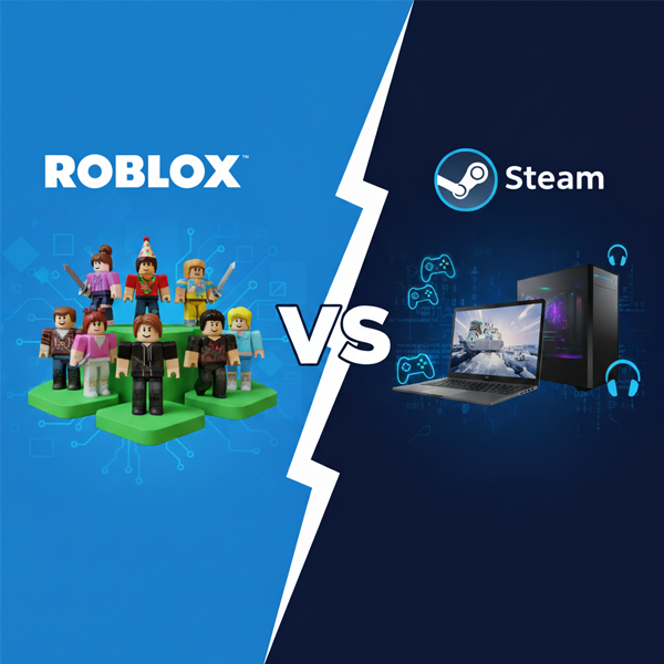 Roblox ve Steam Karşılaştırması (2025): Erişilebilirlik, İçerik Çeşitliliği, Avantaj ve Dezavantajlar