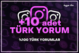 ⭐ +10 adet Türk Instagram Gerçek Yorum⭐