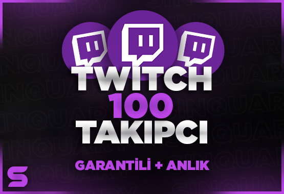 +100 Twitch Takipçi / Üst Kalite + Garanti