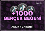 +1000 Tiktok Gerçek Beğeni | Anlık+Garanti