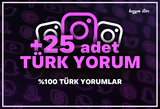 ⭐ +25 adet Türk Instagram Gerçek Yorum⭐