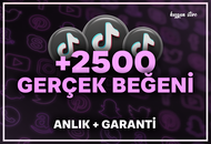 +2500 Tiktok Gerçek Beğeni | Garanti