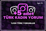 ⭐ +5 adet Türk Kadın Instagram Gerçek Yorum⭐