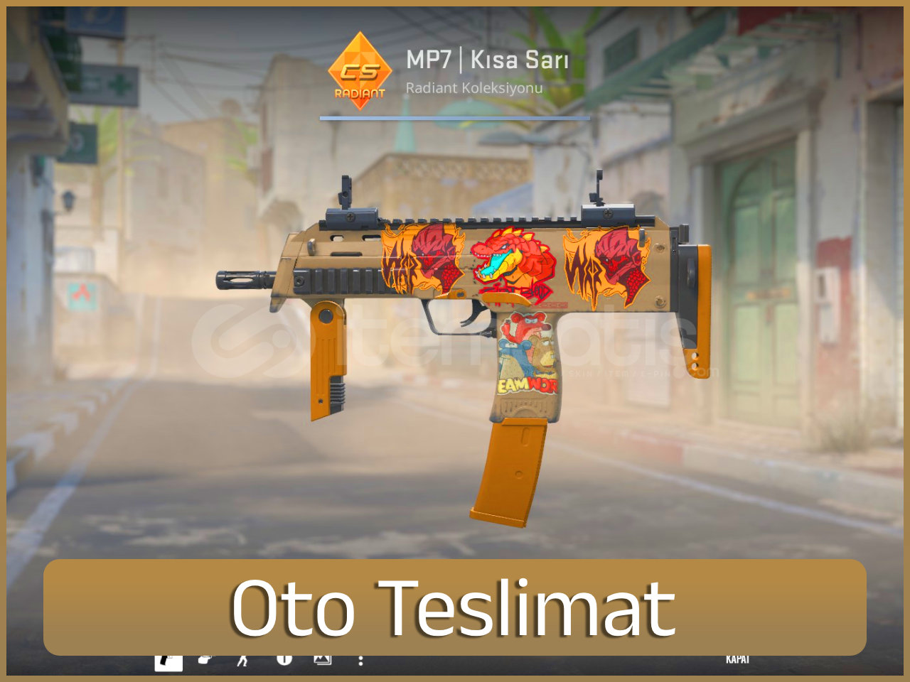 ⚡MP7 | Kısa Sarı 4x Stickers ⚡MP7 | Kısa Sarı 4x Stickers