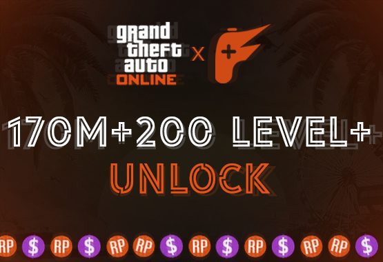  GTA Online 170M + 200 Level + Unlock