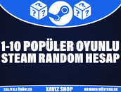  1-10 Arası Popüler Oyun Garantili Random Hesap