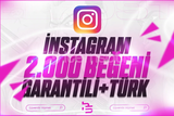 [%100 TÜRK] İNSTAGRAM 2000 TÜRK BEĞENİ ⭐️ 