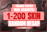3X 1-200 YABANCI SW+MAİL DEĞİŞEN RANDOM HESAP 
