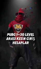 1-30 level arası pubg random hesap