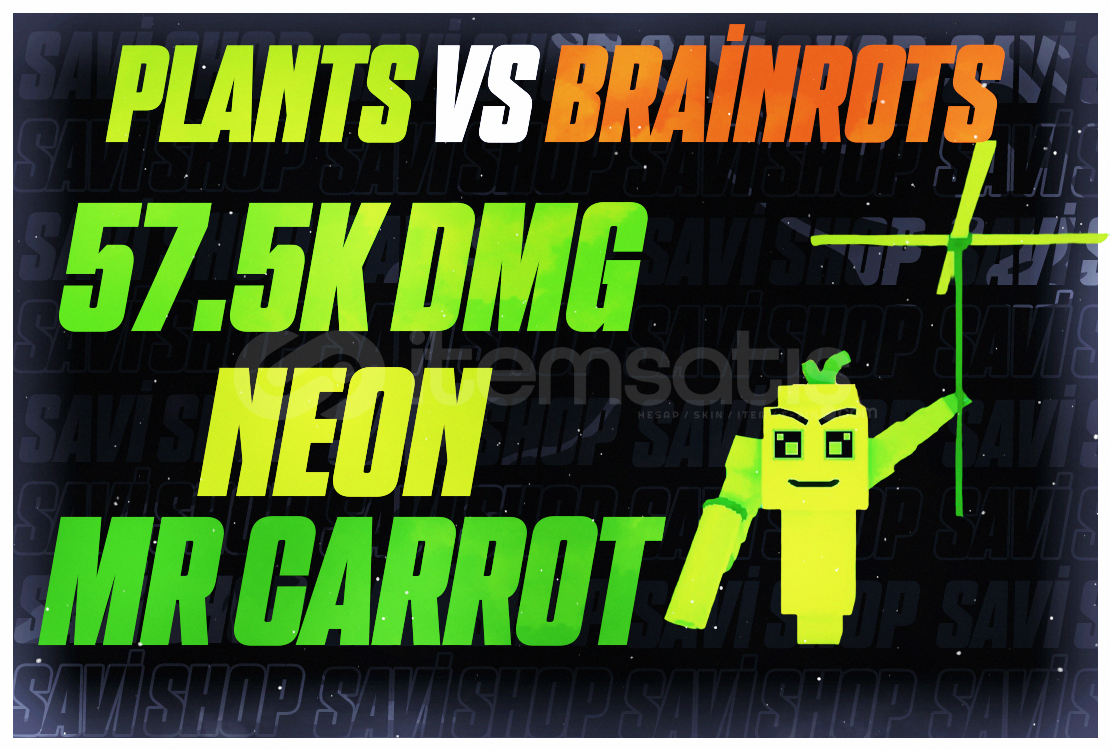 1 ADET 57.5K DMG NEON MR CARROT 1 ADET 57.5K DMG NEON MR CARROT
