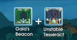 1 Adet Gaia's Beacon Ve Unstable Tesseract