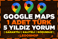 1 ADET⭐Google Maps 5 Yıldız Türk Yorum | HIZLI