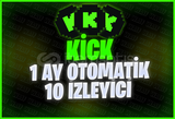 ⭐[1 AY] 10 KİCK CANLI İZLEYİCİ (OTOMATİK!)