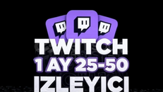 ( 1 Ay ) 25-50 Canlı İzleyici Twitch