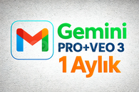 1 Ay Gemini Pro Üyeliği + 1K Flow + Veo 3