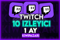 ⭐️[1 AY] TWITCH 10 CANLI İZLEYİCİ