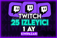 ⭐️[1 AY] TWITCH 25 CANLI İZLEYİCİ