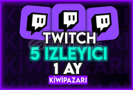 ⭐️[1 AY] TWITCH 5 CANLI İZLEYİCİ