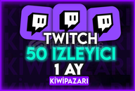 ⭐️[1 AY] TWITCH 50 CANLI İZLEYİCİ