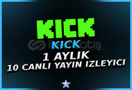 ⭐Kick 1 Aylık 10 Canlı Yayın İzlenme