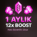 ⭐️ 1 Aylık 12x Boost [BOTSUZ + ANINDA TESLİMAT]