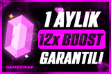 ⭐BOTSUZ | 1 AYLIK 12x BOOST | GARANTİLİ⭐