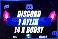 1 Aylık 14x Discord Boost | Hızlı &Güvenilir