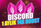 ⭐ 1 AYLIK 14X SERVER BOOST/GARANTİLİ