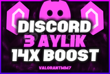 ⭐ 3 AYLIK 14X SERVER BOOST/GARANTİLİ⭐