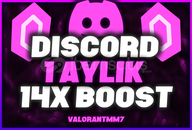 ⭐ 1 AYLIK 14X SERVER BOOST/GARANTİLİ⭐