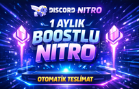 1 AYLIK 2X BOOSTLU DISCORD NITRO PROMOSYON KODU
