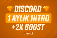 ⭐️☘️1 AYLIK 2X DİSCORD NİTRO❤️OTO TESLİM❤️