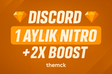 ⭐️☘️1 AYLIK 2X DİSCORD NİTRO❤️OTO TESLİM❤️