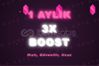⭐️ 1 Aylık 3x Boost [BOTSUZ + ANINDA TESLİMAT]