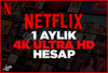 1 Aylık 4K Ultra HD Netflix Hesabı