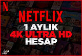 1 Aylık 4K Ultra HD Netflix Hesabı