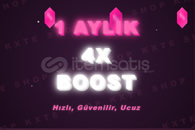 ⭐️ 1 Aylık 4x Boost [BOTSUZ + ANINDA TESLİMAT]