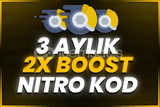 1 Aylık 3x Nitro 2x Boost | ANINDA TESLİM