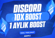 ⭐[1 AYLIK] Discord 10X Server Boost