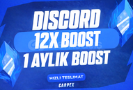 ⭐[1 AYLIK] Discord 12X Server Boost
