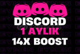 ⭐[1 AYLIK] Discord 14x Boost ⭐